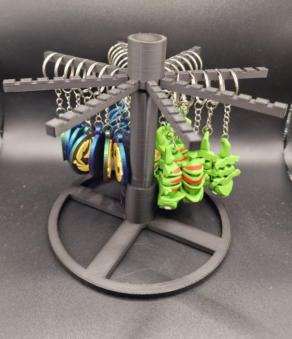 Keychain display rotating and stackable